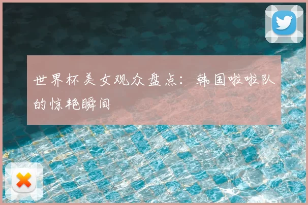 世界杯美女观众盘点：韩国啦啦队的惊艳瞬间